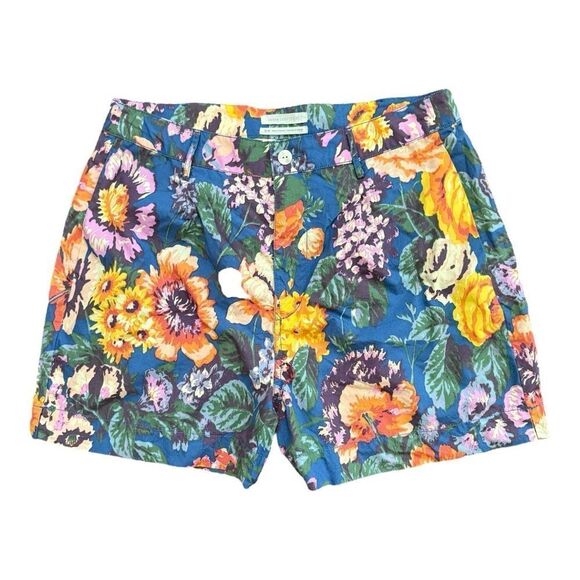 Urban Outfitter Multicolor Floral High-Waist Shorts Stylish Summer Fashion - Picture 1 of 5